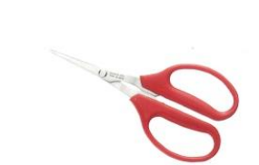 Craft scissors thin blade red
