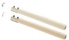 Wooden pattern Double-edged jin knife 2pcs