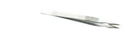 Stainless steel bud trimming tweezers