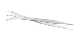 Stainless steel tweezers with rake